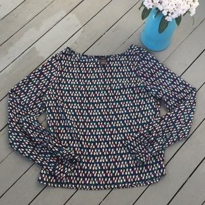 Ann Taylor Printed Silky Blouse